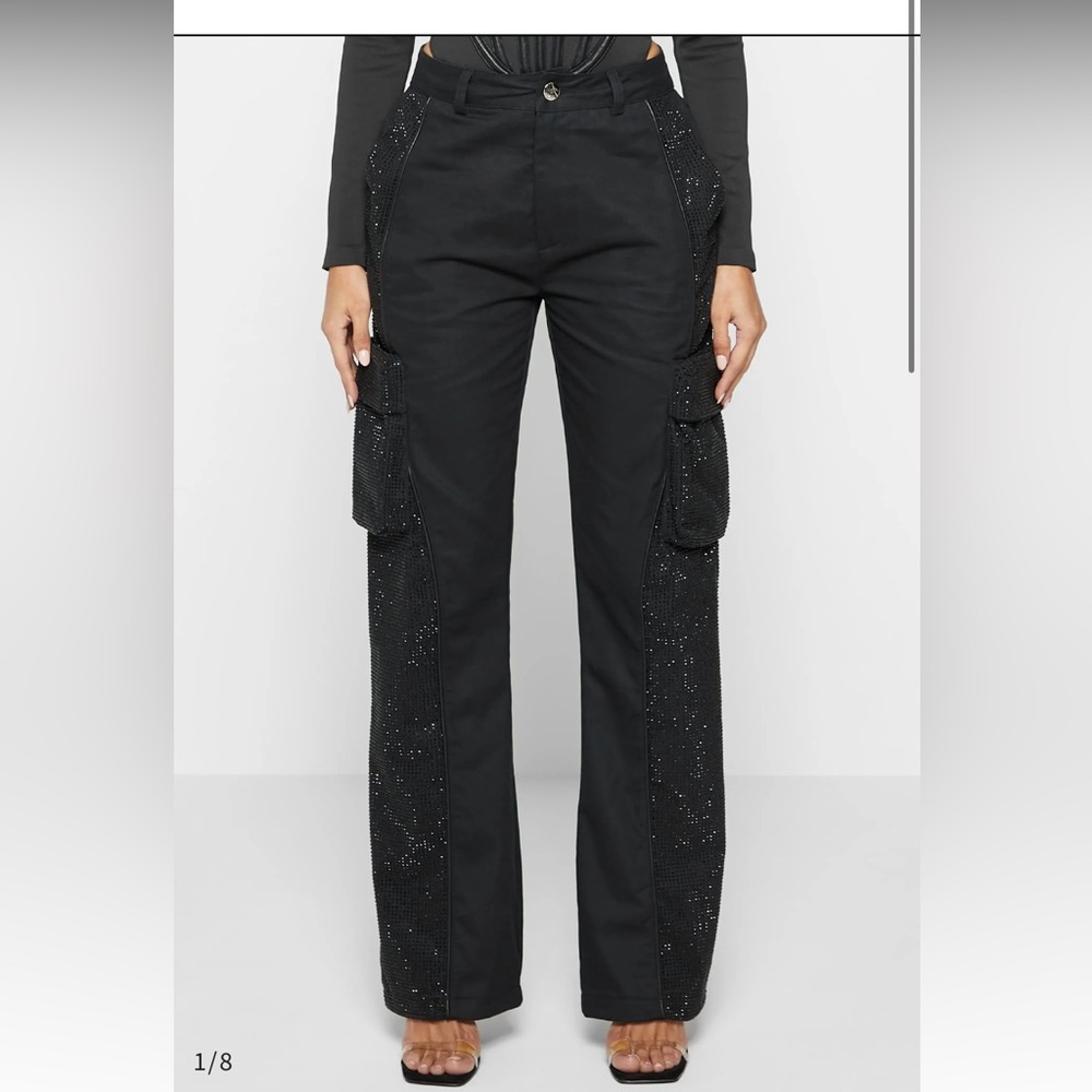 BRAND NEW MANIERE DE VOIR EMBELLISHED CARGO PANTS!!!
